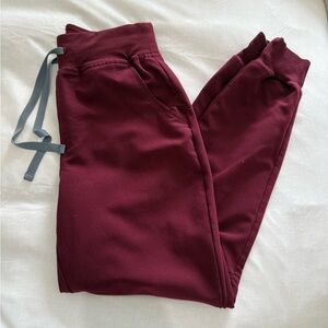 Figs Maroon Scrub Pants